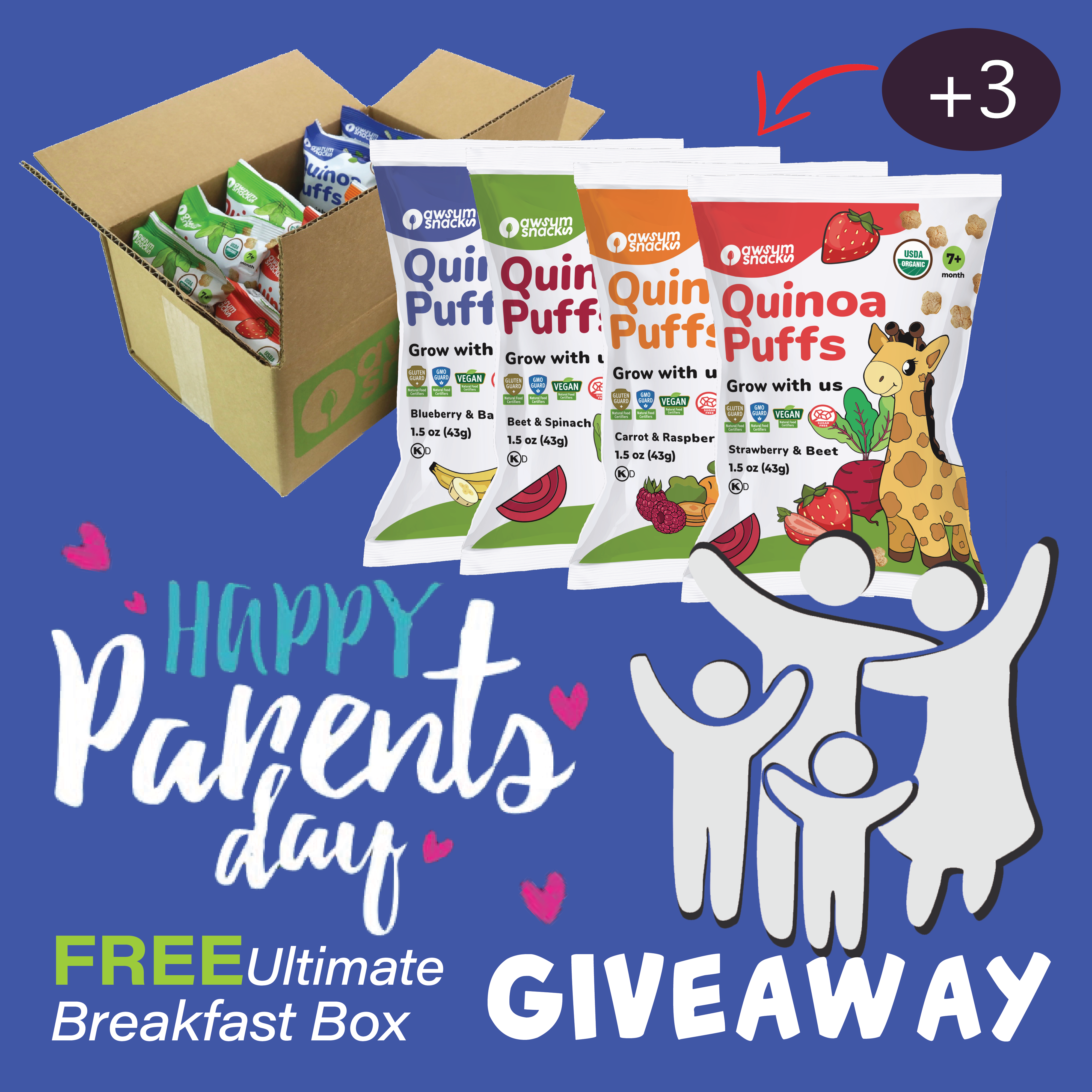 Awsumsnacks is giving away a box with a variety of baby puffs